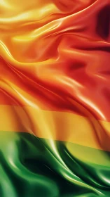 Silken tricolor currents melt light into molten waves