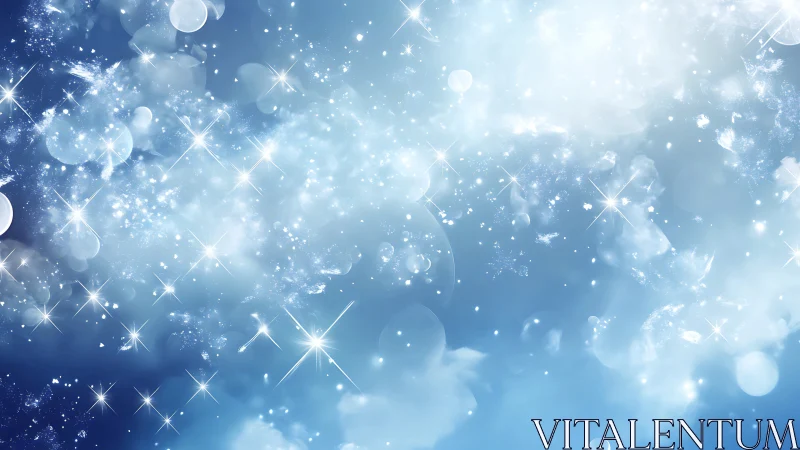 Stellar diffraction field in luminous icy nebular cloudscape.