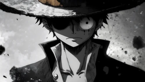 Storm-eyed drifter in ink-soaked twilight resolve.