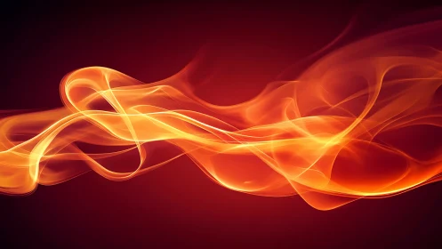 Luminous Fire Flow Abstract Motion.