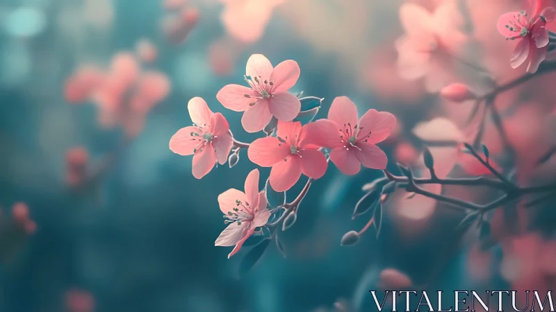 Blushing Petals Dance Through Dreamlight.