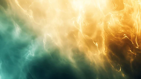 Luminous abstract gradient with turbulent light flows
