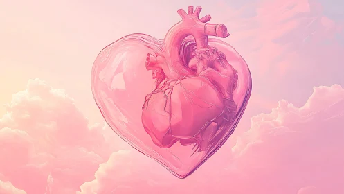 Crystalline Heart Surgery: Anatomical Translucence in Rose.