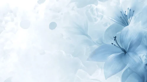 Serene Blue Blossoms in Soft Light.