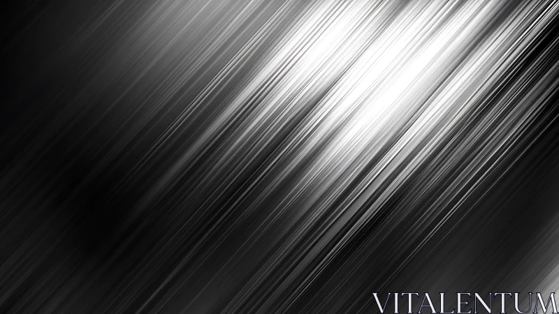 Monochrome diagonal light streaks create dynamic metallic motion