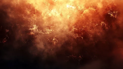 Cosmic Fire: A Celestial Dance of Light and Shadow.