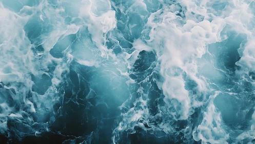 Aerial turbulence of breaking ocean swells in 3D abstraction.