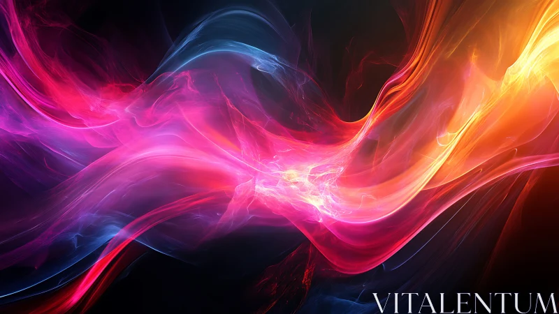 Radiant streams of colorful light dance across deep space