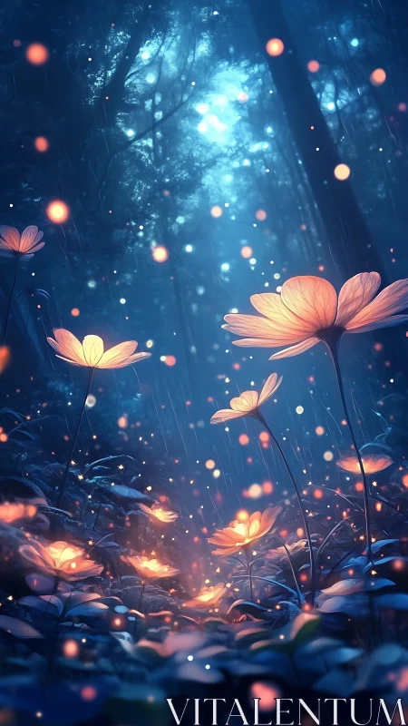 Moonlit blossoms trade secrets with wandering fireflies tonight