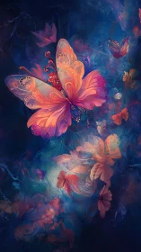 Luminous dream-butterflies drift through a twilight tide
