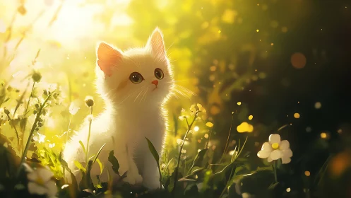 Whisker Wonder in Golden Wildflowers.