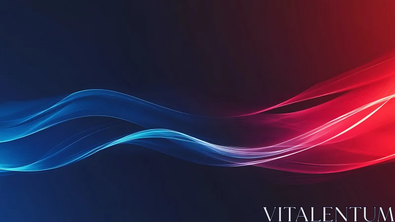 Flowing neon light waves across dark gradient space.