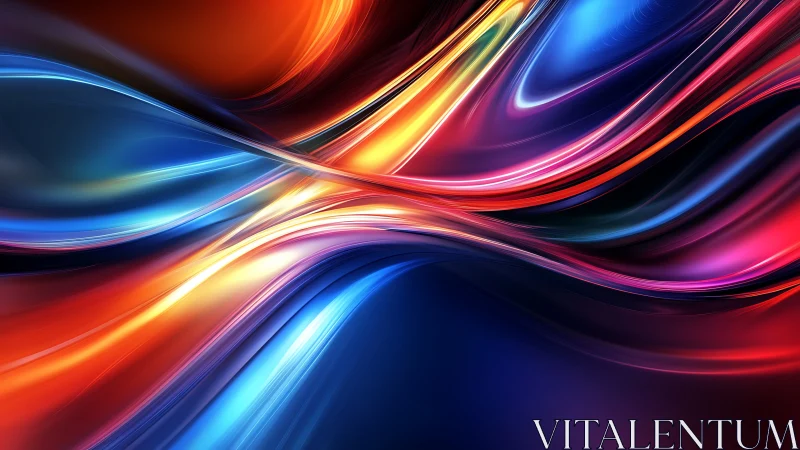 Flowing abstract light waves in vivid gradient colors.