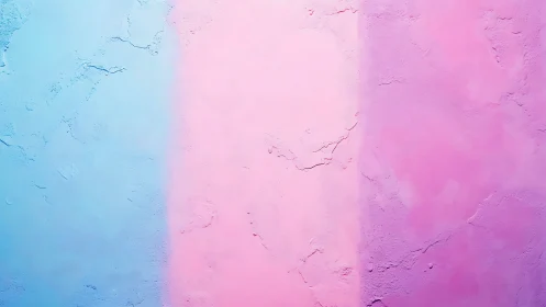 Soft pastel wall blending sky blue, blush pink, and lilac tones.