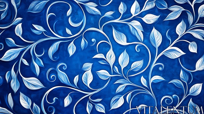 Curving white vines dancing across a deep blue evening sky.