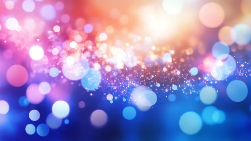 Vibrant bokeh lights abstract background in dreamy pastel hues.