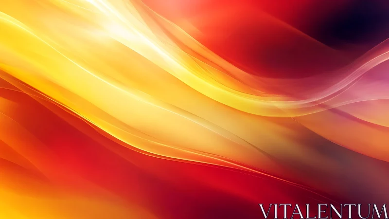 Radiant molten ribbons sweeping through crimson glow.