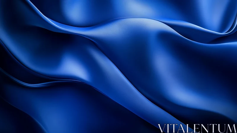 Cobalt satin folds under soft directional studio lighting