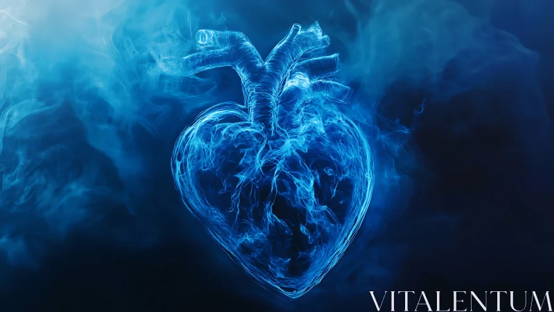 Electric ghost heart pulses quietly through midnight nebula