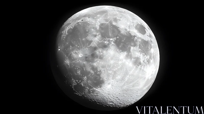 Detailed lunar surface captured in sharp telescopic view