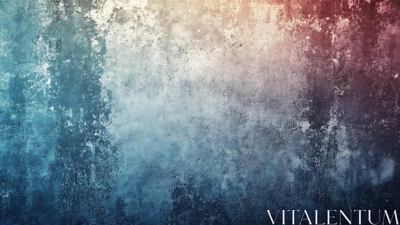 Textured Grunge Wall Background in Blue and Red Gradient Style.