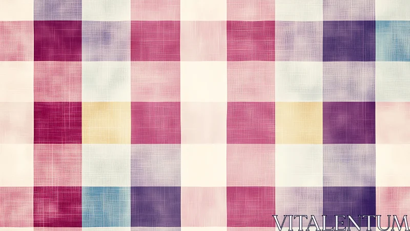 Checked grid pattern in muted multicolor textile style.