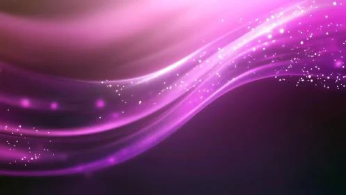 Vibrant magenta light waves with glowing particle trails.