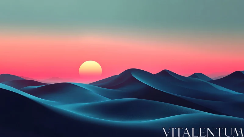 Neon dunes whisper under a candy sunrise on distant horizons