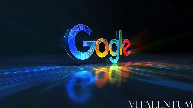 Google wordmark rendered in multicolor 3D light streaks.