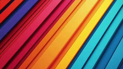 Diagonal neon color stripes create bold geometric motion