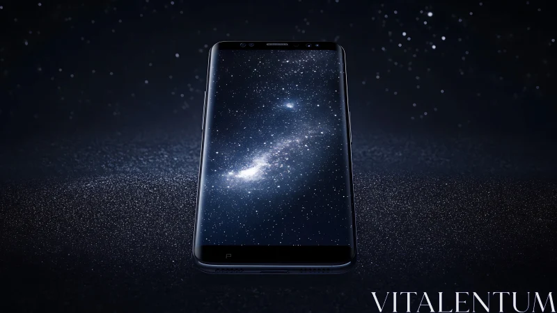 Starlit smartphone doorway inviting the night sky in.