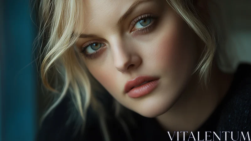 Shallow depth portrait with cinematic soft light rendering.