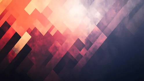 Geometric gradient abstraction with angular layered rectangles.