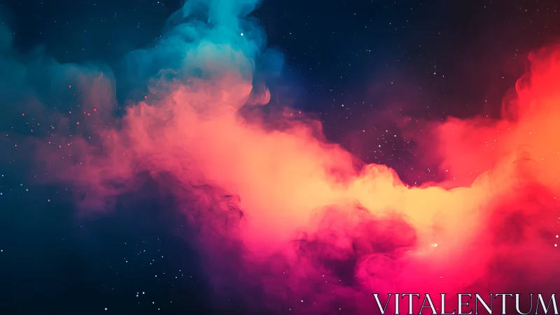 Nebula heartstorm glowing in cosmic teal and ember haze.