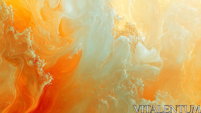 Golden nebula swirls drift in a luminous abstract sky