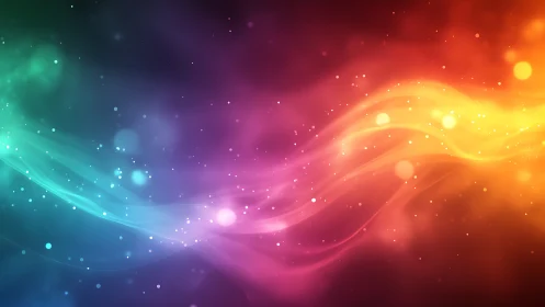 Prismatic Nebula Currents Drift Through Dreamy Digital Night.