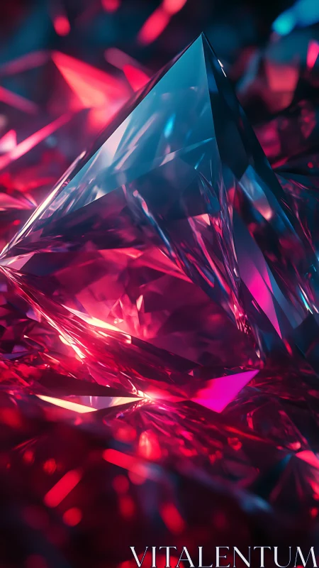 Prismatic neon crystal shards ignite a glowing dreamscape.