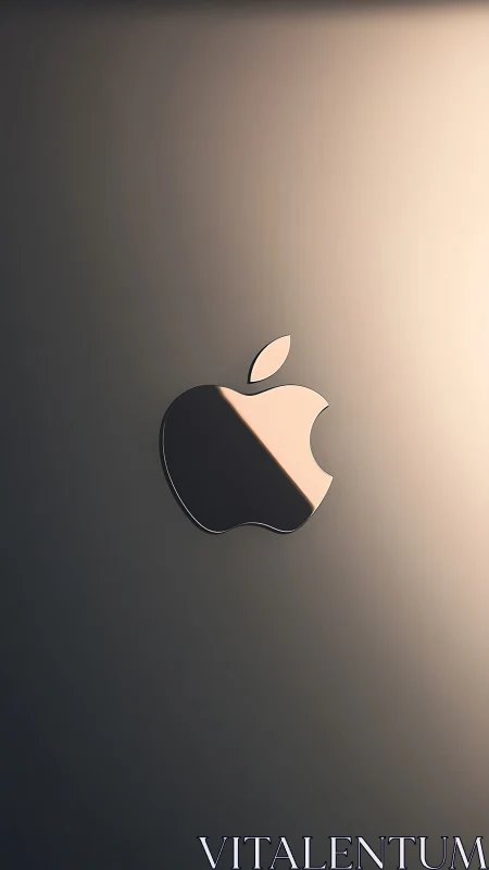Apple Logo Rendered with Dramatic Chiaroscuro Lighting