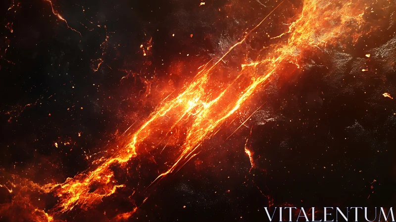 Molten Energy Stream Across the Void.