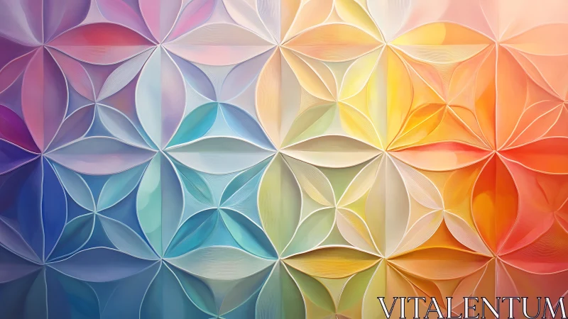 Petaled prisms quietly braid dawn, noon, and twilight hues