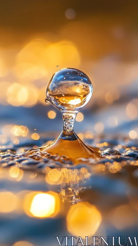High-speed macro capture of single water droplet splash