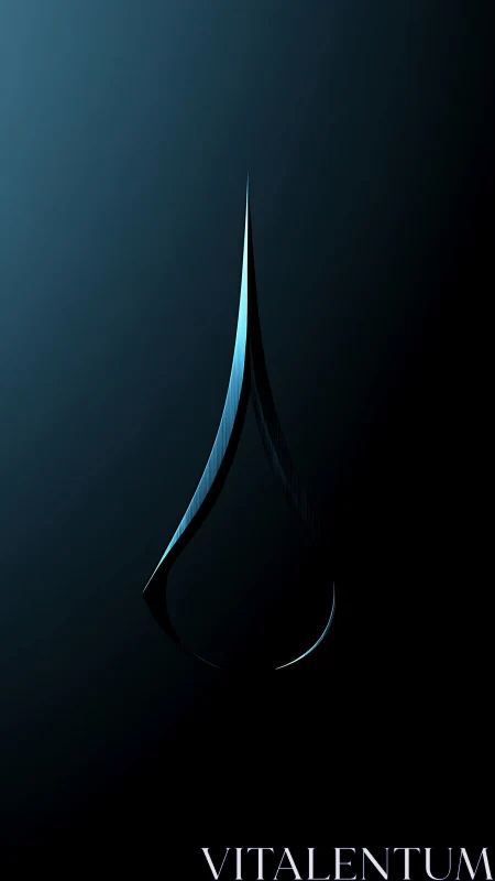 Iceblade droplet hangs like a quiet signal in deep space