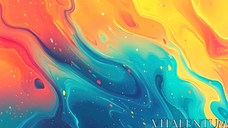 Gradient fluid dynamics render maps warm–cool spectral flow fields