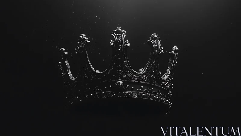 Dark crown glowing softly in a quiet, mysterious night.