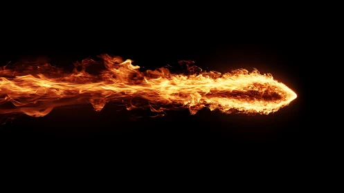 Turbulent Incandescent Arrow: High-Temperature Plasma Stream.