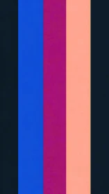 Minimalist vertical bands in blue, magenta, peach palette.