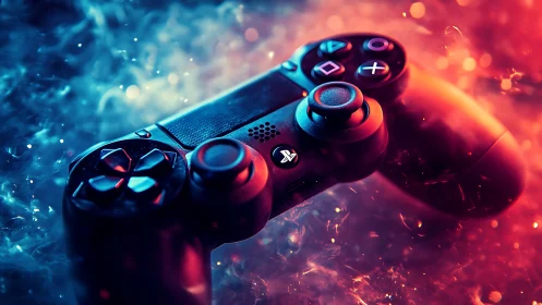 Game night sparks with glowing controller energy.