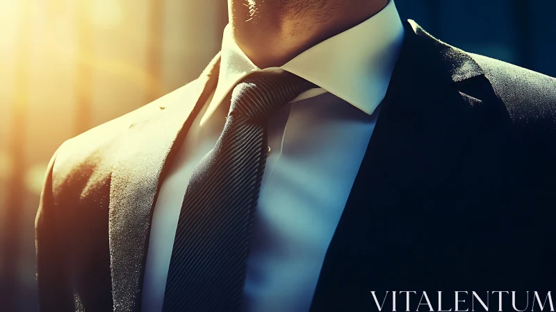 Tailored Professional - Business Attire in Golden Light.