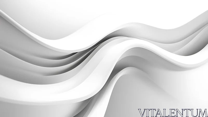 White flowing 3D ribbons create layered abstract wave field