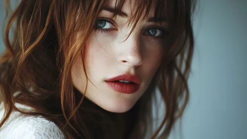 Photorealistic close-up portrait with soft directional lighting.